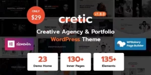 Cretic Creative Agency WordPress Theme 1.8.0破解版主题