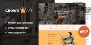 Crown Art | Drawing and Music School WordPress Theme 1.2.11破解版主题