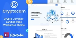 CryptoCam Crypto Currency Finance WordPress Theme 1.0.0破解版主题