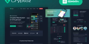 Cryptoz Cryptocurrency Landing Page Elementor WordPress Theme 1.1.0破解版主题