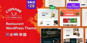 Cuinare Multivendor Restaurant WordPress Theme 1.0.7破解版主题