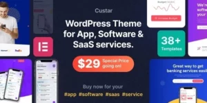 Custar Software App WordPress Theme 1.2.3破解版主题