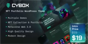Cybox NFT Portfolio-Affiliate WordPress Theme 1.0.0破解版主题
