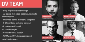 DV Team Responsive Team Showcase WordPress Plugin 2.2破解版插件