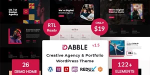 Dabble Creative Agency Portfolio WordPress Theme 1.5破解版主题