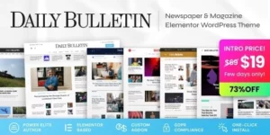 Daily Bulletin Magazine Newspaper WordPress Theme 1.0.1破解版主题