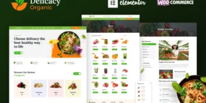Delicacy Organic Food Store Elementor WordPress Theme 1.0破解版主题