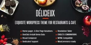 Delicieux | Creative Restaurant WordPress Theme 1.0破解版主题