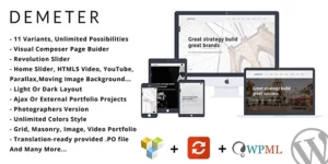 Demeter One Page Parallax WordPress Theme 1.5.0破解版主题