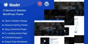 Deskt IT Service and IT Solutions Responsive WordPress Theme 1.0.0破解版主题