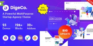Digeco – Startup Agency WordPress Theme 2.1.0破解版主题
