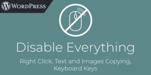 Disable Everything WordPress Plugin to Disable Right Click