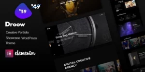 Droow – Ajax Portfolio WordPress Theme 1.3.0破解版主题