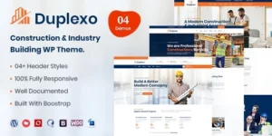 Duplexo – Construction Renovation WordPress Theme 5.1破解版主题