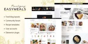 EasyMeals Food Blog WordPress Theme 1.4破解版主题