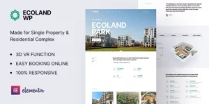Ecoland Single Property WordPress Theme 1.5破解版主题