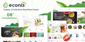 Econis – Organic Food Store WordPress Theme 2.0.4破解版主题
