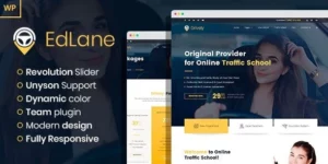 EdLane Driving School WordPress theme 1.0.0破解版主题