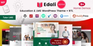 Edali Education LMS Online Courses WordPress Theme 4.3破解版主题
