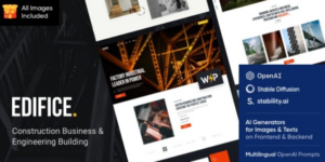 Edifice Construction Building WordPress Theme 1.2破解版主题