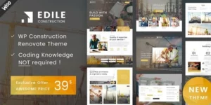 Edile Construction WordPress 1.9破解版主题