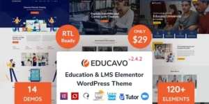 Educavo Online Courses Education WordPress Theme 3.1.4破解版主题