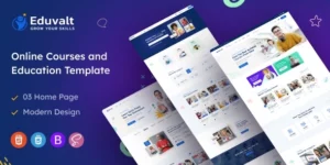 Eduvalt Online Courses Education WordPress Theme + RTL 1.0.4破解版主题