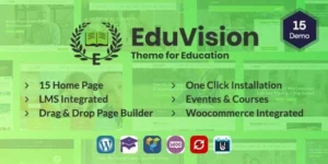 Eduvision Online Course Multipurpose Education WordPress Theme 1破解版主题