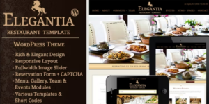Elegantia Restaurant and Cafe WordPress Theme 1.4.3破解版主题