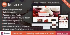 Elementor Cake Bakery WordPress Theme Justshoppe 12.3破解版主题