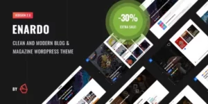 Enardo Blog Magazine WordPress Theme 2.7破解版主题
