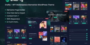 Enefty NFT Marketplace Elementor WordPress Theme 1.0破解版主题