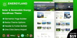 Energyland Solar Renewable Energy WordPress Theme 1.2.0破解版主题