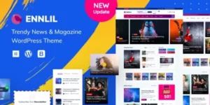 Ennlil Modern Magazine WordPress Theme + WooCommerce 1.0.1破解版主题