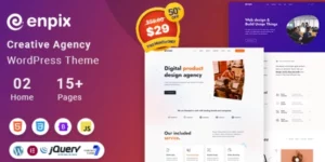 Enpix | Digital Agency Creative Portfolio Theme 1.0.1破解版主题