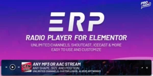 Erplayer Radio Player for Elementor supporting Icecast