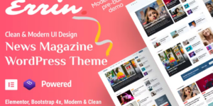 Errin Newspaper Personal Blog WordPress Theme 1.0.6破解版主题