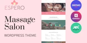 Espero Massage Salon Responsive WordPress Theme 1.0.0破解版主题