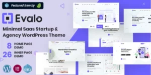 Evalo Minimal SaaS Startup Agency WordPress Theme 1.0.6破解版主题