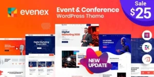 Evenex Event Conference WordPress Theme 1.9.0破解版主题