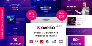 Evenio Event Conference WordPress Theme 2.0.0破解版主题