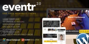Eventr One Page Event WordPress Theme 2.0破解版主题