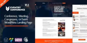 Eventry Conference Meetup Landing Page WordPress Theme 1.2.7破解版主题