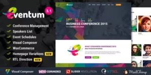 Eventum Conference Event WordPress Theme for Event Conference 2.9破解版主题