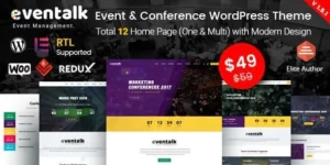 EvnTalk Event Conference WordPress Theme 1.7.1破解版主题