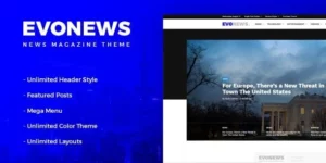 Evonews News/Magazine WordPress Theme 2.0破解版主题