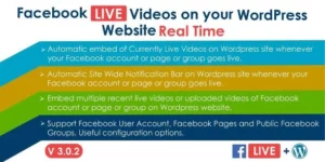 Facebook Live Video Auto Embed for WordPress 4.0.0破解版插件