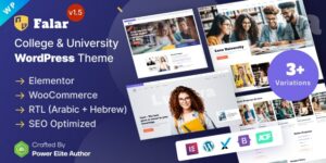 Falar College University Elementor WordPress Theme 1.5破解版主题