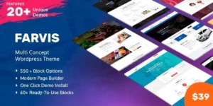 Farvis Multipurpose WordPress Theme 1.3.4破解版主题