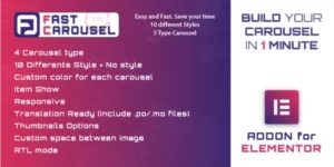 Fast Carousel for Elementor WordPress Plugin 1.0破解版插件